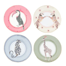 Load image into Gallery viewer, SAFARI ANIMALS CAKE PLATES, SET OF 4
