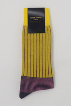 Load image into Gallery viewer, OXFORD STRIPE MEN&#39;S SOCKS - YELLOW

