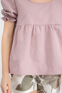 Dusty Pink Short Sleeve Top