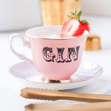 Load image into Gallery viewer, PASTEL GIN TEA CUP AND SAUCER
