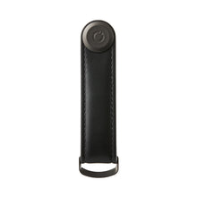 Load image into Gallery viewer, Leather Key Organiser - Black with black stitch
