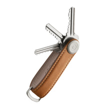 Load image into Gallery viewer, Leather Key Organiser - Tan with white stitch

