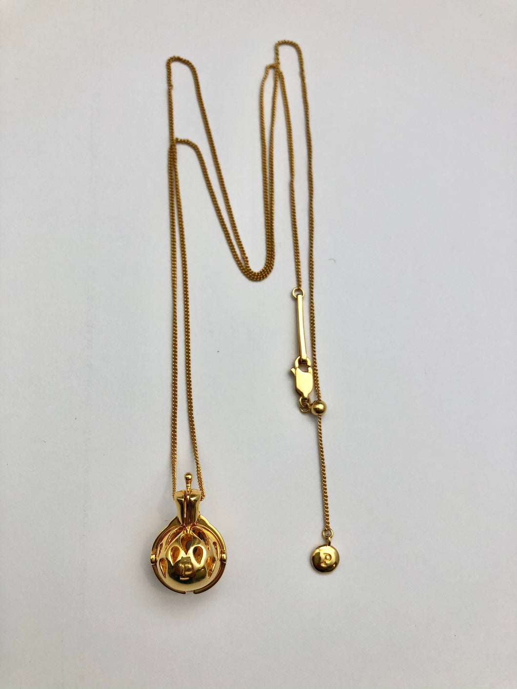 18k Gold Vermeil Natural scent pendant set (24 inches chain)