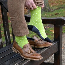 Load image into Gallery viewer, PIN POLKA MEN&#39;S SOCKS - MINT
