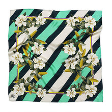 Load image into Gallery viewer, MAGNOLIA &amp; CORN GREEN SILK SCARF
