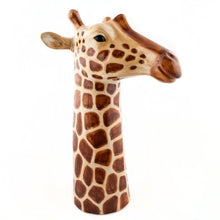 Load image into Gallery viewer, Large Hand-painted Stoneware Giraffe Vase
