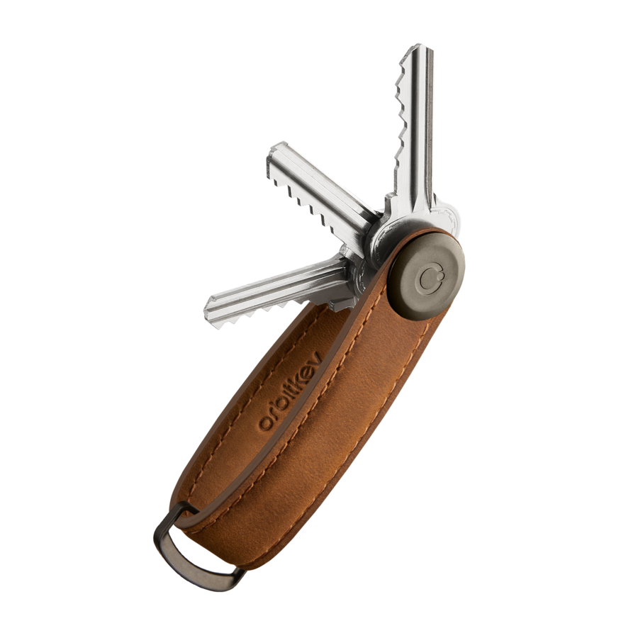 Leather Key organiser - Crazy Horse (Chestnut Brown with Brown Stitching)