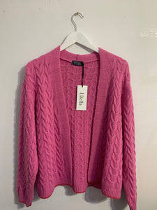 Cable Knit Cardigan Pink by Luella