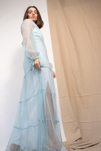 Load image into Gallery viewer, Light Blue Maxi Net dress
