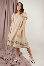Load image into Gallery viewer, French Clay Short Sleeve Linen Midi Dress
