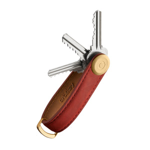 Leather Key Orgniser - Crazy Horse (Maple Red with Red Stitching)