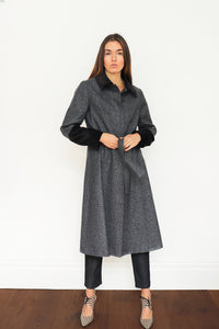 Grey A-Line Coat
