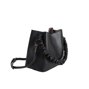 Charlotte Vegan Shoulder Bag in Black