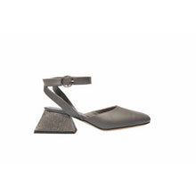 Load image into Gallery viewer, Mules with Ankle Straps- Smoke Grey
