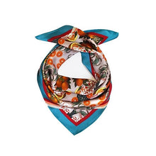 Load image into Gallery viewer, THE DINNER PARTY COLLECTION - PINEAPPLE &amp; PRAWNS SILK SCARF
