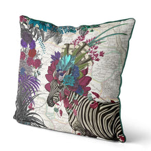 Load image into Gallery viewer, African Zebra, Pink, Cushion / Throw Pillow
