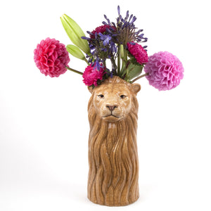 Ceramic lion Vase