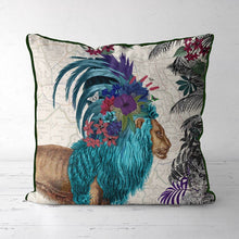 Load image into Gallery viewer, African Lion, Blue, Cushion / Throw Pillow
