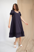 Load image into Gallery viewer, Navy Short Sleeve Midi Dress
