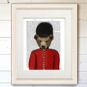 Guardsman Bear Book Print / Art Print / Wall Art