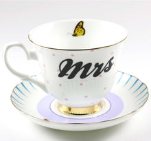 Load image into Gallery viewer, MRS TEA CUP AND SAUCER
