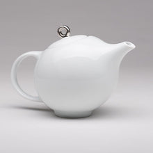 Load image into Gallery viewer, Modern tea set in White &amp; Silver | Porcelain tea service Inspired by Eva Zeisel | Design Award Winner | Published in New York Times
