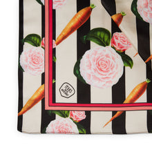 Load image into Gallery viewer, CARROTS AND ROSES SILK SCARF
