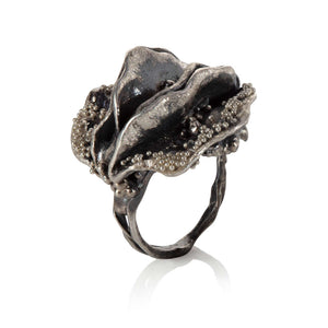 Life Leaves Collection - Oxidised big ring