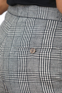 Checked Men's Style Trousers