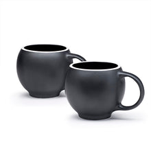 Load image into Gallery viewer, Beautiful Ceramic teacups | Black and White stoneware Mugs | Set of 2
