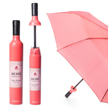 Load image into Gallery viewer, Rose Labeled Wine Bottle Umbrella
