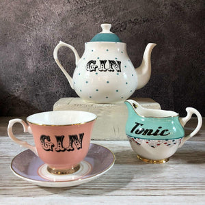 PASTEL GIN TEA CUP AND SAUCER