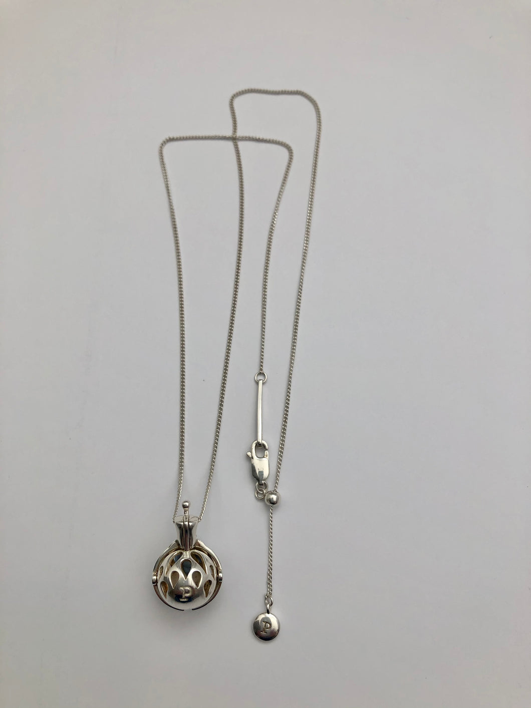 Silver Natural scent pendant set (24 inches chain)