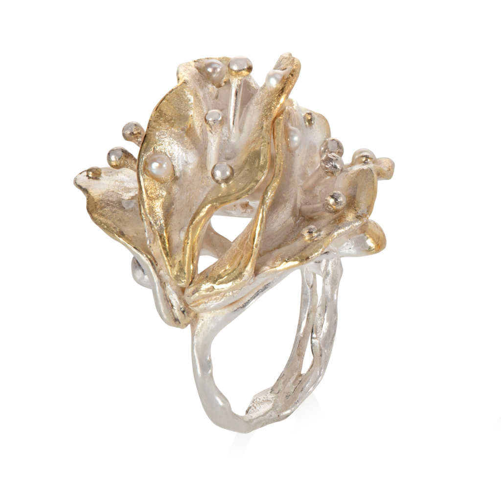 Life Leaves Collection - GOLD AND SILVER BIG RING