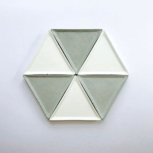 Concrete triangle tray/organiser (white colour)