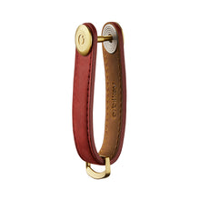 Load image into Gallery viewer, Leather Key Orgniser - Crazy Horse (Maple Red with Red Stitching)
