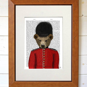 Guardsman Bear Book Print / Art Print / Wall Art