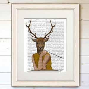 Deer Audrey Book Print / Art Print / Wall Art