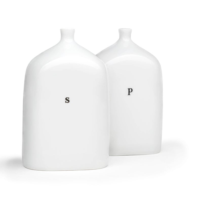 Porcelain Salt and Pepper shakers - ceramic vial 