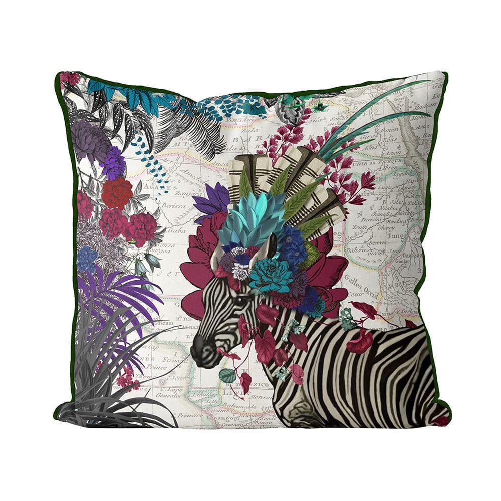 African Zebra, Pink, Cushion / Throw Pillow