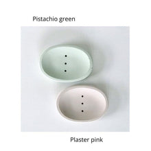 Load image into Gallery viewer, Concrete oval soap dish (plaster pink colour)
