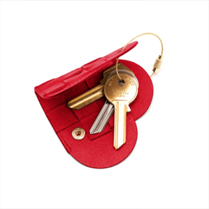 ELSKLING KEY POUCH "VERY RED" LEATHER