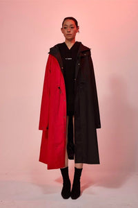 Bi-color oversize Trench coat - 2 in 1