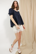 Load image into Gallery viewer, Navy Short Sleeve Top
