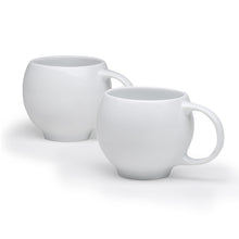 Load image into Gallery viewer, Beautiful Ceramic Teacups | Glossy White Porcelain Mugs | set of 2
