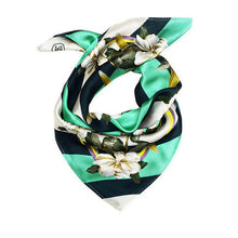 Load image into Gallery viewer, MAGNOLIA &amp; CORN GREEN SILK SCARF
